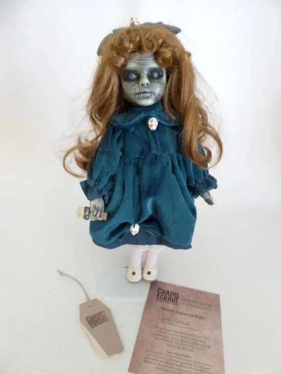 OOAK 13” ZOMBIE HORROR UNDEAD PORCELAIN DOLL PROP ODDITY HALLOWEEN