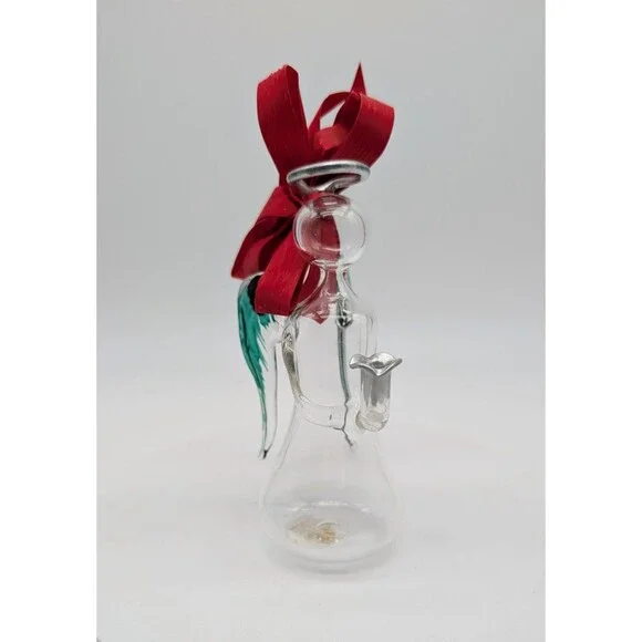 Vtg Soffieria Parise Hand Blown Glass Christmas Angel Candle Holder Italy