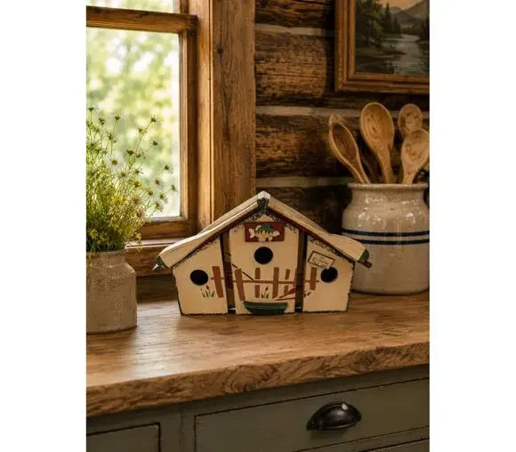 Vintage Fishing Cabin 3 Drawer Box
