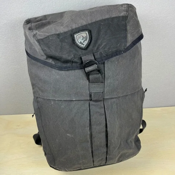 Kuhl Eskape 25L Backpack Charcoal Waxed Canvas Laptop Bag Outdoor Rucksack