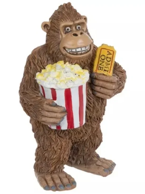 Sasquatch Eating Popcorn Figurine