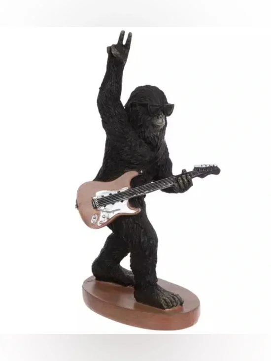 Sasquatch With Guitar Figurine