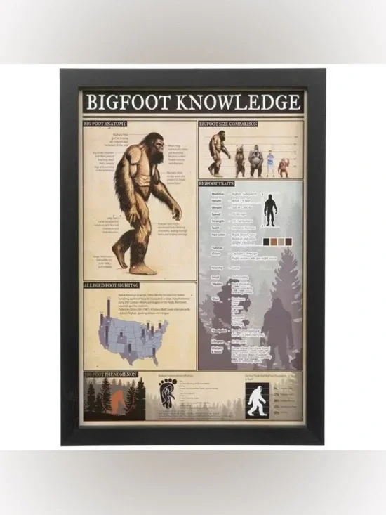 Bigfoot Knowledge Wood Wall Decor
