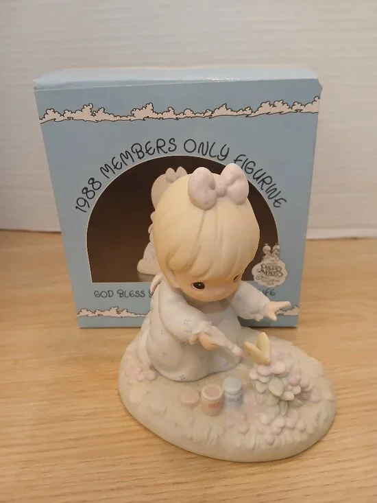 Precious Moments  God Bless You For Touching My Life Porcelain Figurine PM881