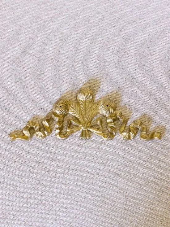 Brass Bow & Feather Wall Decor Accent