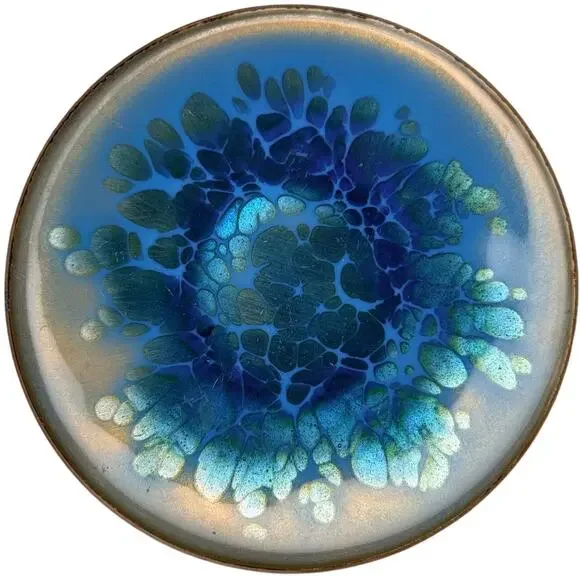 Vintage Kareka Handmade Enamel on Copper Trinket Dish MCM Abstract Catchall 5