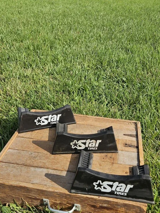 Star Tire Store Display Stand Plastic Advertisement Sign 3-pc Rack