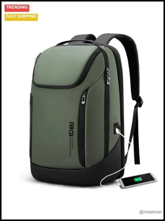 Waterproof Laptop Backpack with USB Charging Port for Work Travel