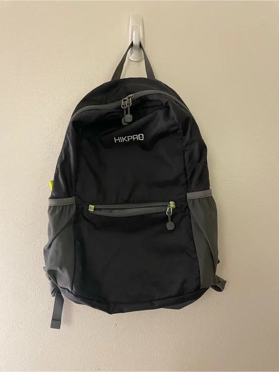 Black & Gray Lightweight Packable Backpack