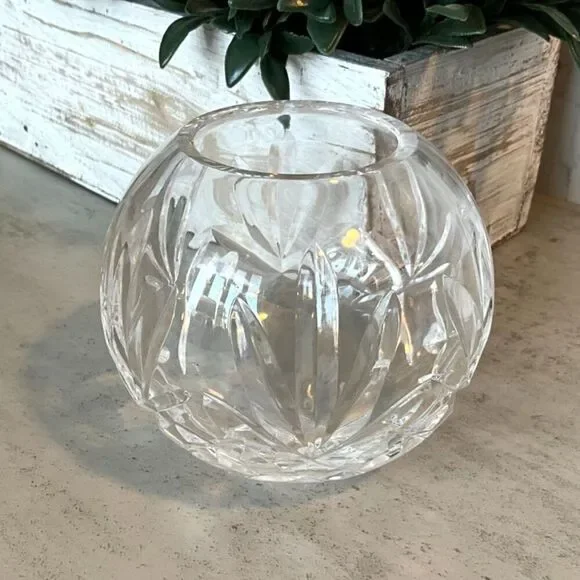 Vintage crystal clear small bowl or vase must see