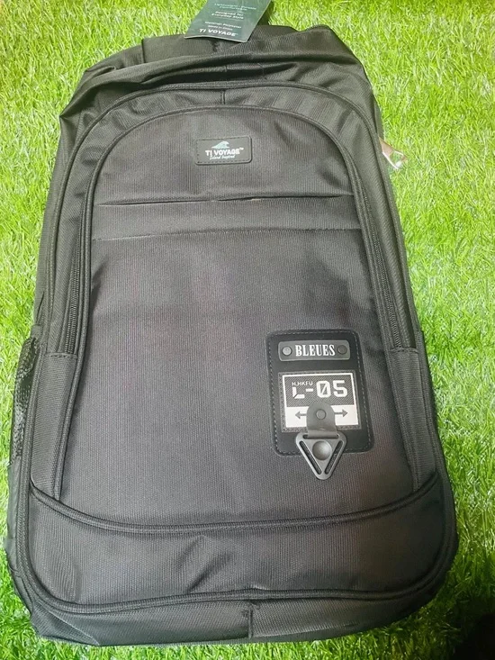 & Other Stories Black Men's Backpack with Front Badge