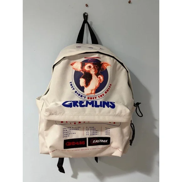 Eastpak x Gremlins Day Pak'r Backpack White Gizmo Poster EK0A5BG4 24L NWT