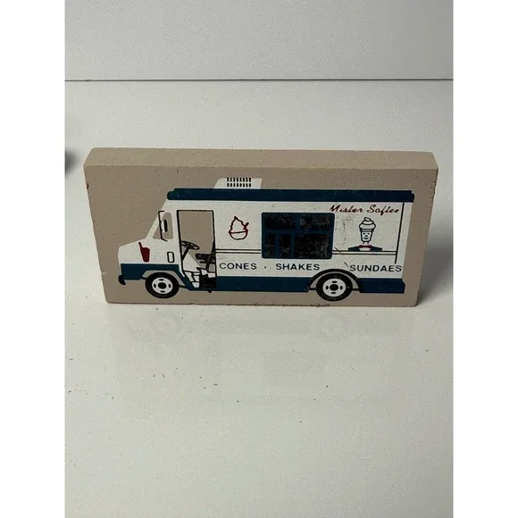 Mister Softee Ice Cream Truck ~ Faline Cat's Meow Shelf Sitter Accessory