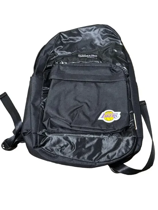 Los Angeles LA Lakers Mitchell & Ness Nba Logo Retro BackPack Bag Black New NWT