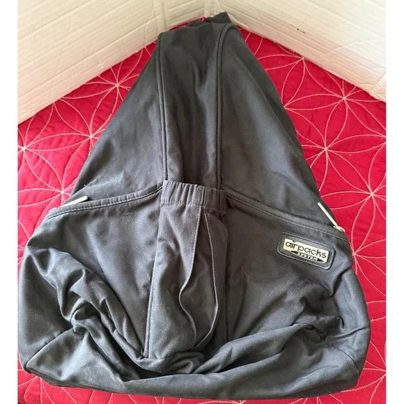 Airpacks System Black Sling Backpack Ergonomic Single Strap Crossbody Bag