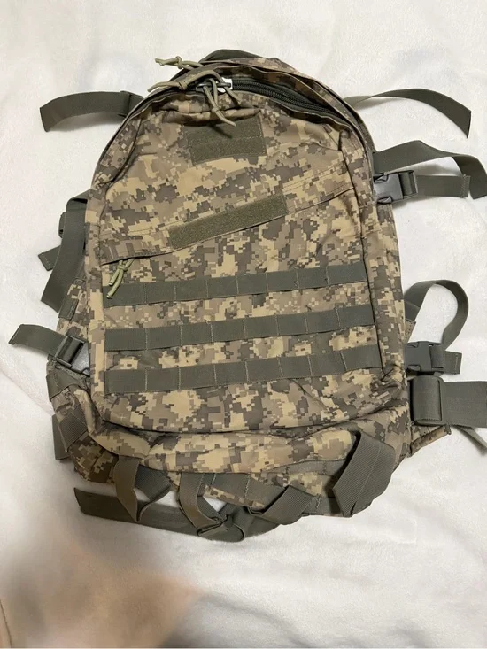 Tactical Digital Camo Military Backpack - Olive/Beige