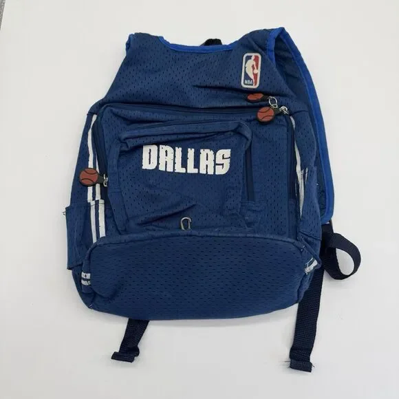 NBA Dallas Maverick Mini Backpack Blue Printed Logo Adjustable Straps Polyester