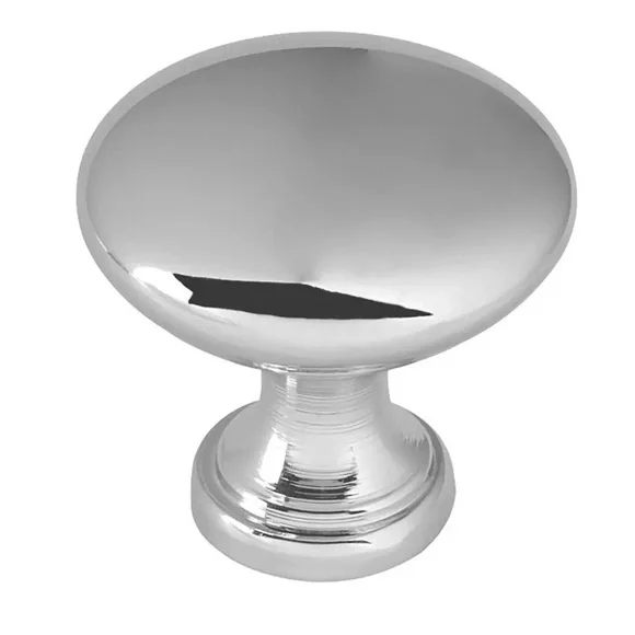 Sleek Silver Cabinet Knob | 1-1/8