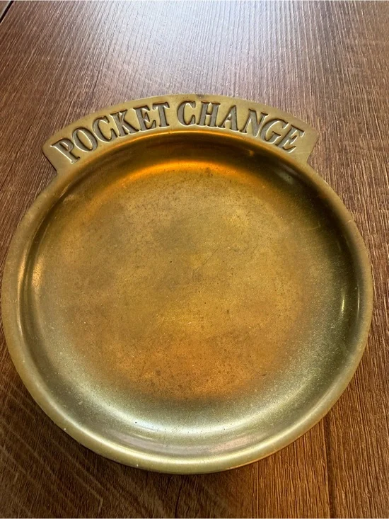 Pocket Change Brass Finish Trinket Dish