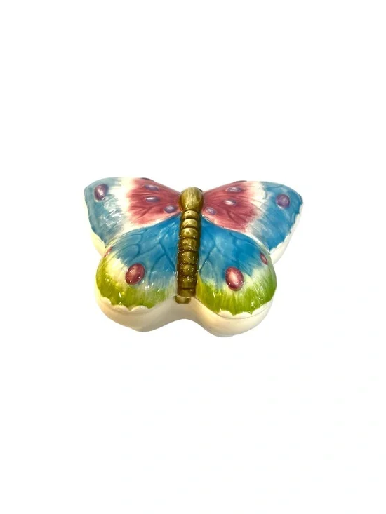 Wedgwood Franciscan Primavera Butterfly Large Trinket Box 6