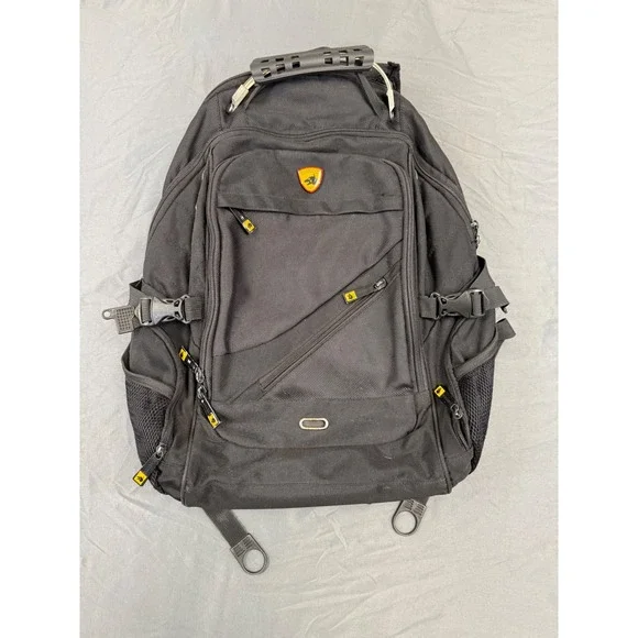 Guard Dog Black Ballistic Nylon Tactical Laptop Backpack Reinforced Handle *Read