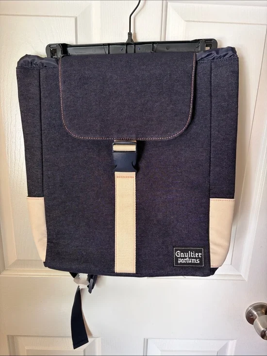 Men's Jean Paul Gaultier Parfums Navy and Cream Backpack
