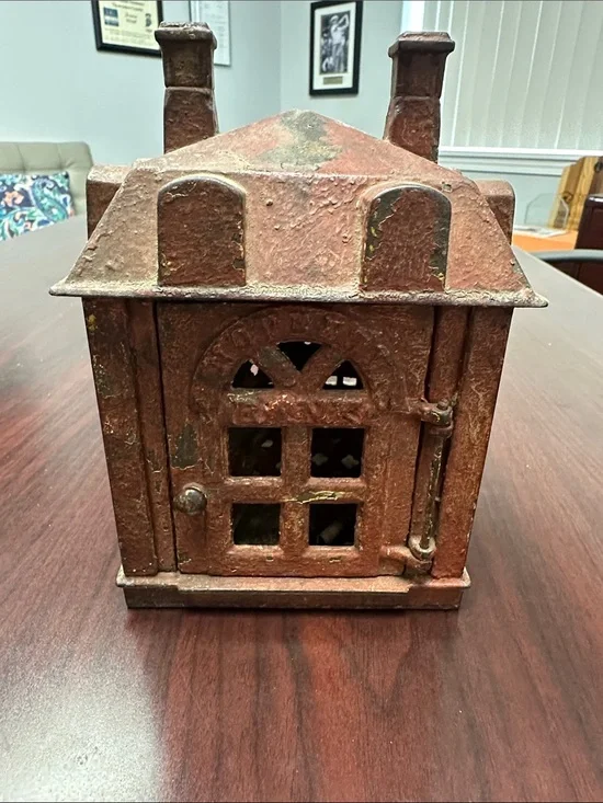 1878 JE Stevens Cast Iron Mechanical Bank