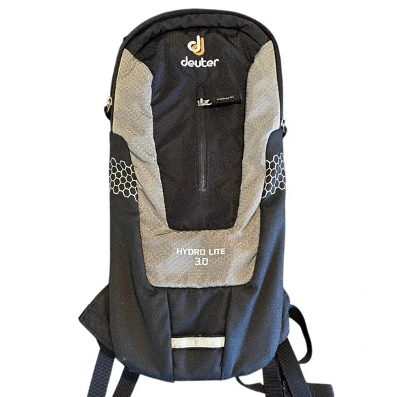Deuter Hydro Lite 3.0 Hydration Pack Black Gray Airstripes‎ Backpack Hiking