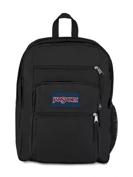 NWT Jansport Digital Student Black Backpack with Blue Logo Patch