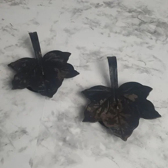 Vintage Leaves Candle Stick Holders‎