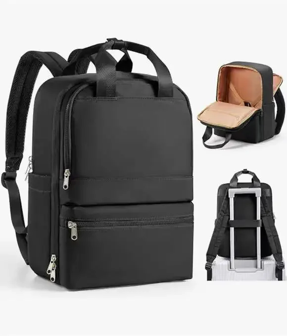 Unisex Large Capacity Travel Laptop Backpack with Top Handles and Trolley Sleeve