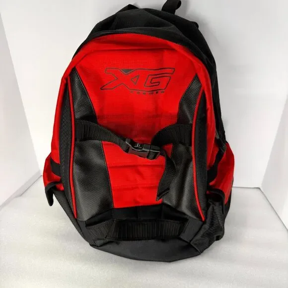 Vtg X Games Backpack Red Black XG Skateboard Skate Bookbag Shoulder Straps 2002