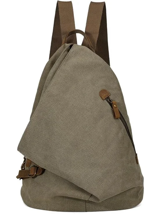 Vintage Canvas Backpack - Large Casual Daypack for Outdoor Travel & Hiking