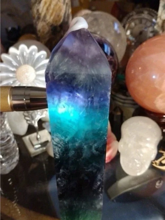 Fluorite Tower Point - Purple, Blue & Teal