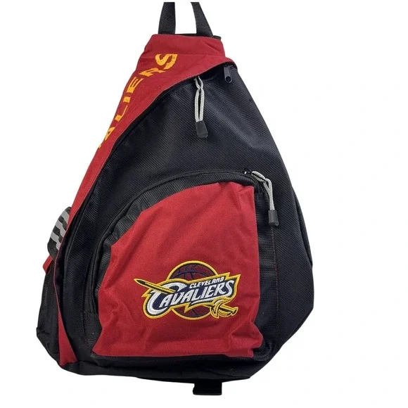 Cleveland Cavaliers Sling Backpack Red Black‎ Team Logo One Adjustable Strap