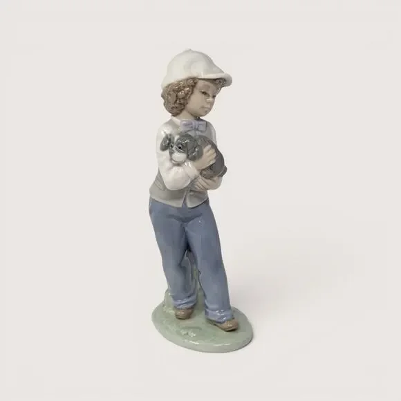 1990s Nao by Lladro Best Buddies Boy Spanish Porcelain Figurine