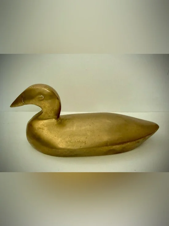Vintage Small Solid Brass Duck Windcurrent Collection Dover Delaware USA