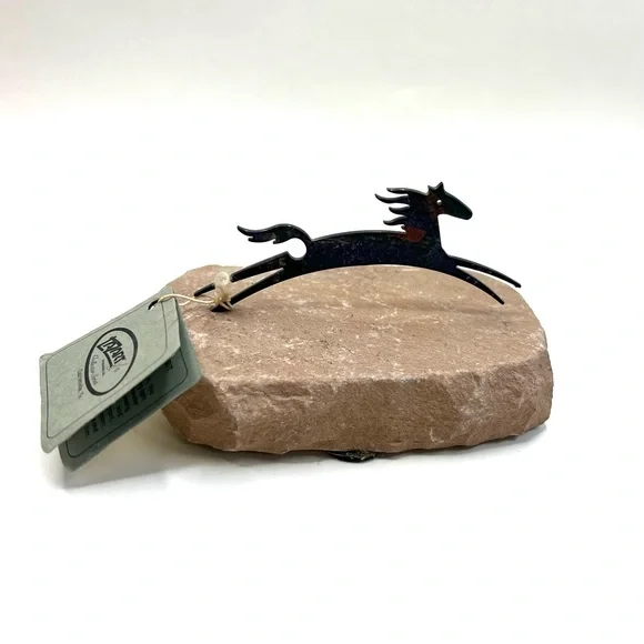 Lazart Wild horse Spirit Metal and Stone Sculpture