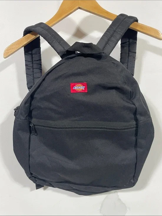 Dickies Black Canvas Daypack with Front Zip Pocket