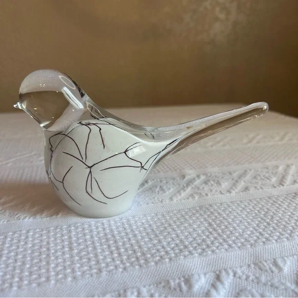 Glass Blown Bird of Paradise‎ with White Incased Body