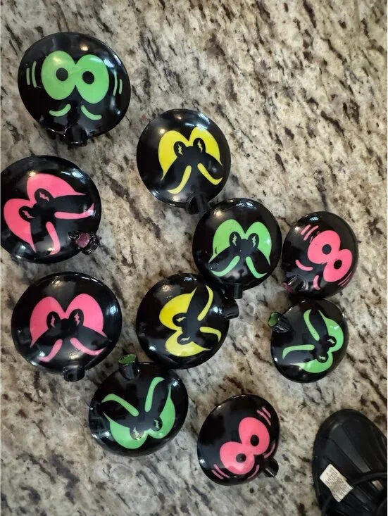 Vintage Eerie Eyes Blow Mold Hard Plastic COVERS ONLY Spooky Halloween