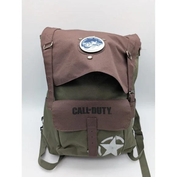 Call of Duty WWII Wings for Victory Backpack Olive Canvas Rucksack Bag READ!!