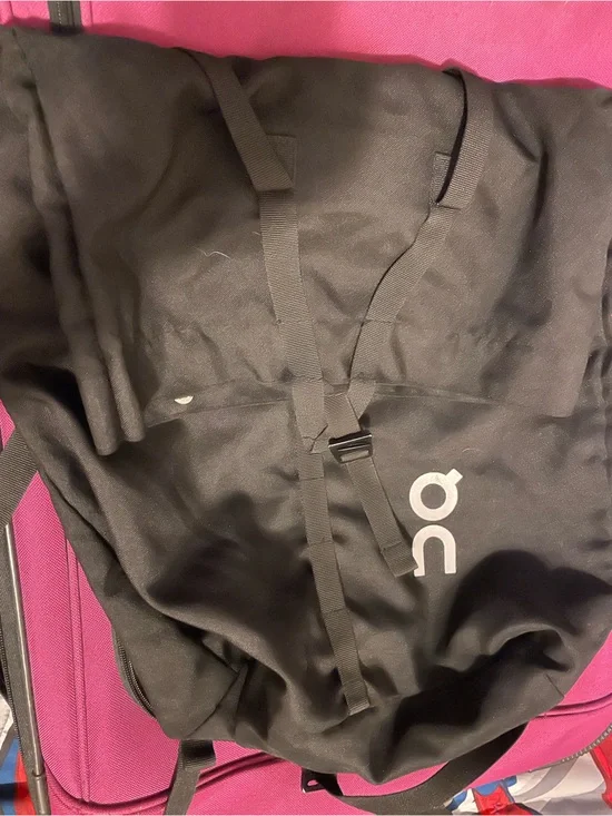 On Running Black Backpack with White Logo