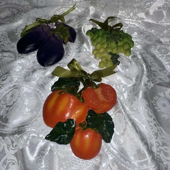 Lot of 3 Wall Art Fruit Vegetables Colorful