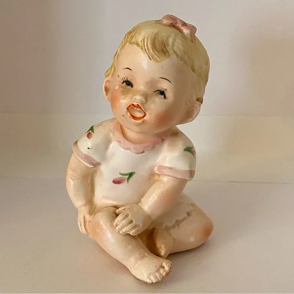 Vintage Sitting Piano Baby #295 Stamped Japan 3.5” No Chips or Cracks