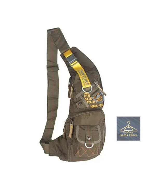 Nylon Sling Chest Bag Daypack Bicycle Travel Gym Backpack Lightweight Waterproof