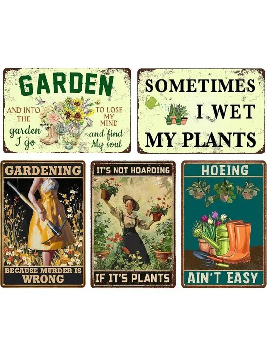 Unique Metal Garden Decor - Funny Outdoor Signs, Perfect Gift for Plant Lovers