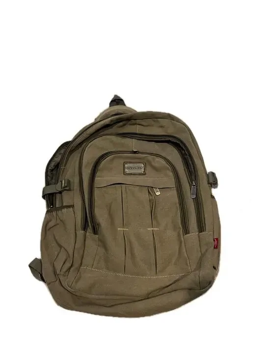 HPPower Brown Canvas Backpack Heavy Duty