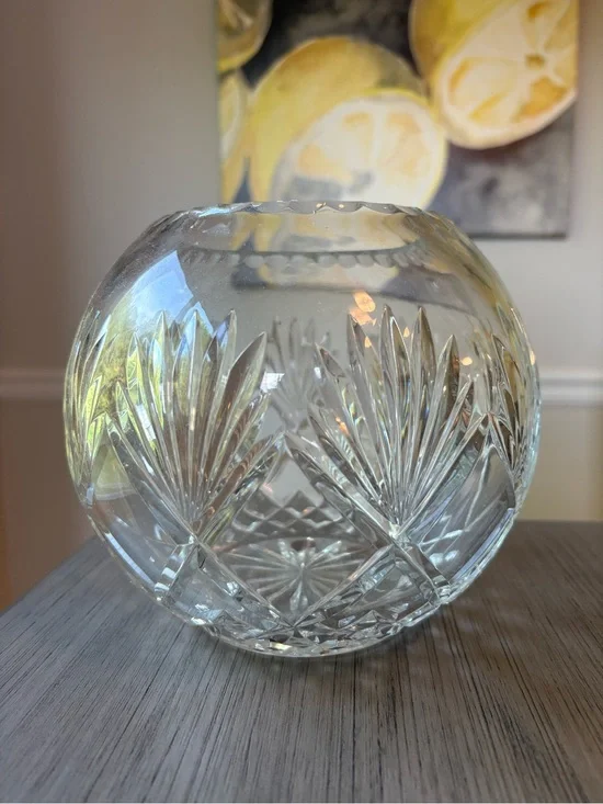 Vintage wedgewood crystal rose bowl