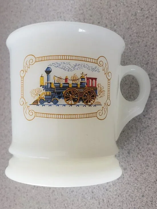 Vintage Avon 8 oz Milk Glass Shaving Mug Cup
